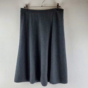 Eileen Fisher grey skirt merino knit XS / TP minimalist laggenlook luxury